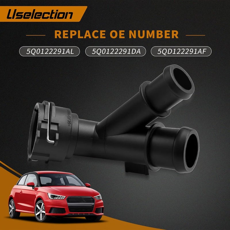 Uselection 5Q0122291AL Coolant Hose Connector Coupler Compatible with Audi TT A1 A3 VW Golf B8 5Q0122291DA 5QD122291AF - Image 2